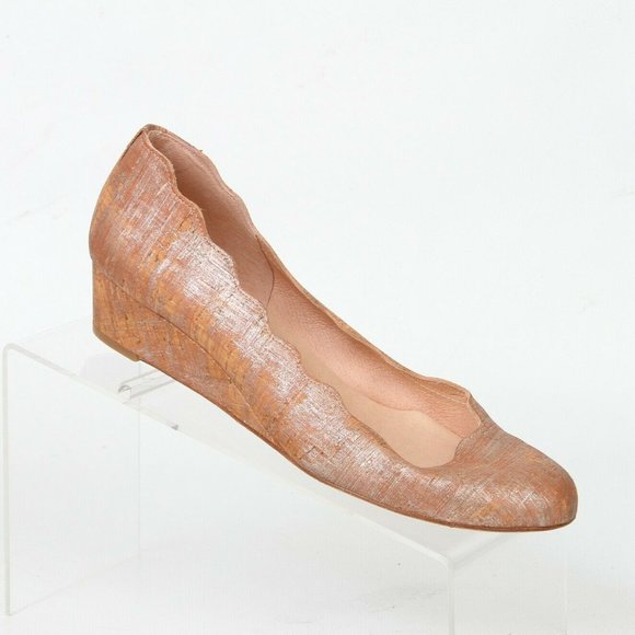 French Sole NY Scallop Wedge Heels Pumps 6.5 - Picture 1 of 12
